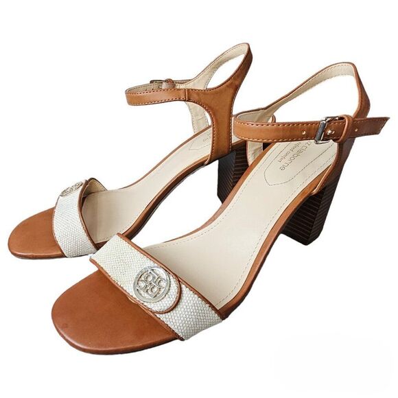 Liz Claiborne LC NIHOA Strappy Block Heel Brown Sandal - Picture 3 of 10